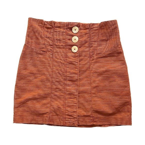 Free People Dresses & Skirts - FREE PEOPLE Every Minute, Every Hour Mini Skirt in Burnt Orange - Size 6